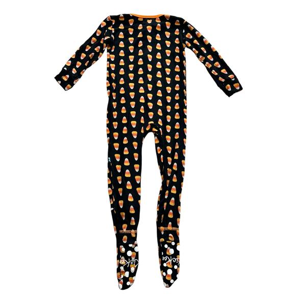 KicKee Pants Candy Corn Footie Zipper 12-18m - Picture 4 of 4